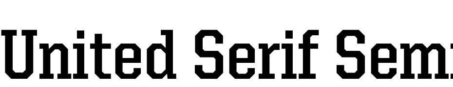 United Serif Semi Cond Bold Scarica Caratteri Gratis